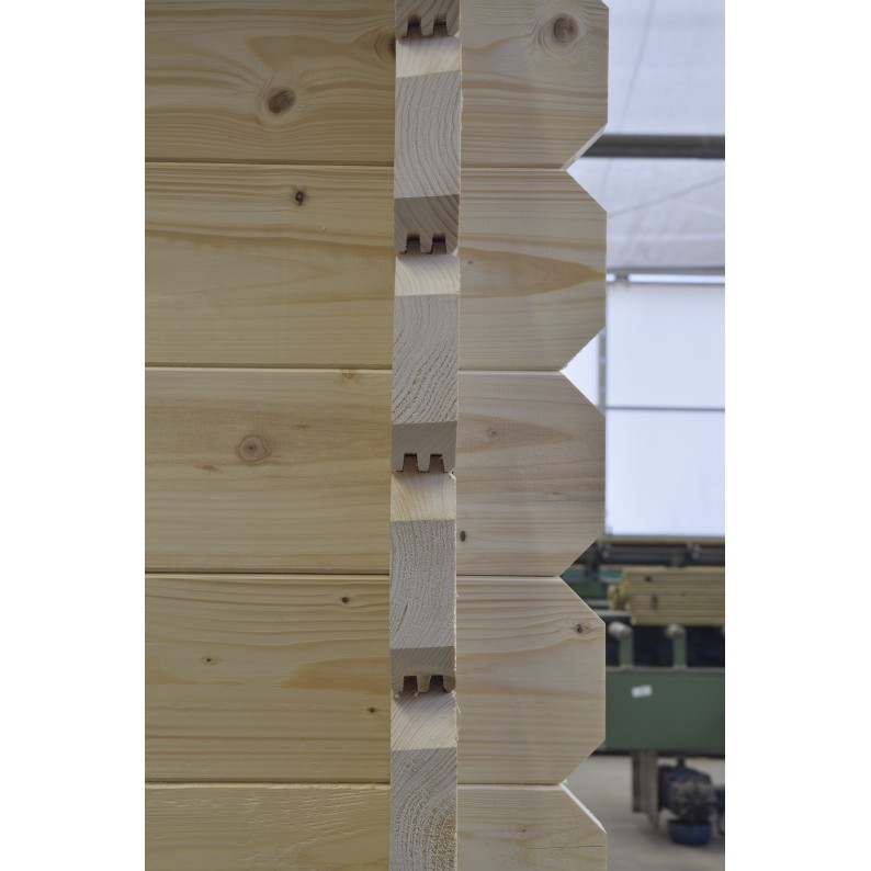 Houten tuinhuis - 6x5 m - 42 m² met terras