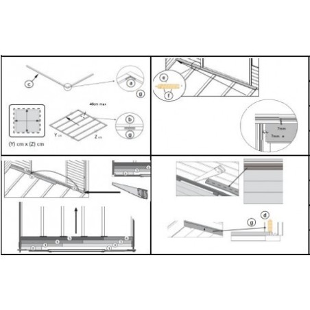 Houten tuinhuis - 6x5 m - 42 m² met terras