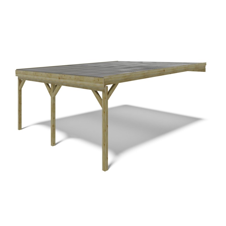 Carport, garageschuilplaats - 5.8x5.06 m - 29 m² - PVC-afdekking