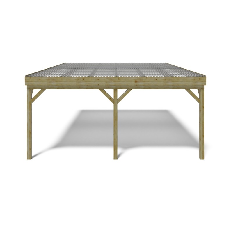 Carport, garageschuilplaats - 5.8x5.06 m - 29 m² - PVC-afdekking