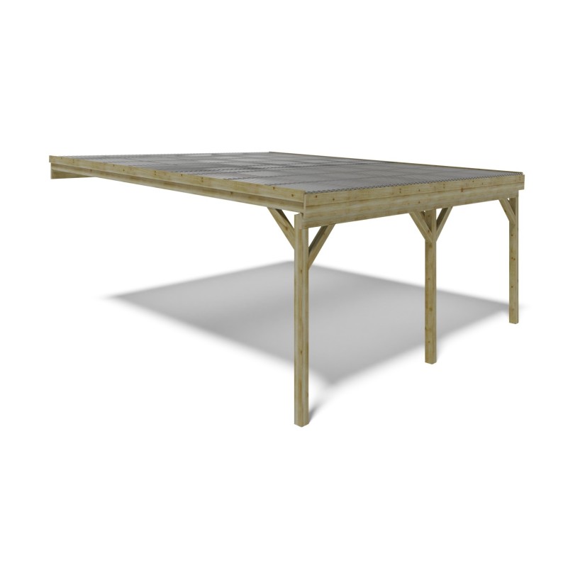 Carport, garageschuilplaats - 5.8x5.06 m - 29 m² - PVC-afdekking