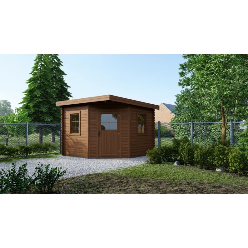 Houten tuinhuis 8 m² - 3x3 m - 28 mm - Geïmpregneerd