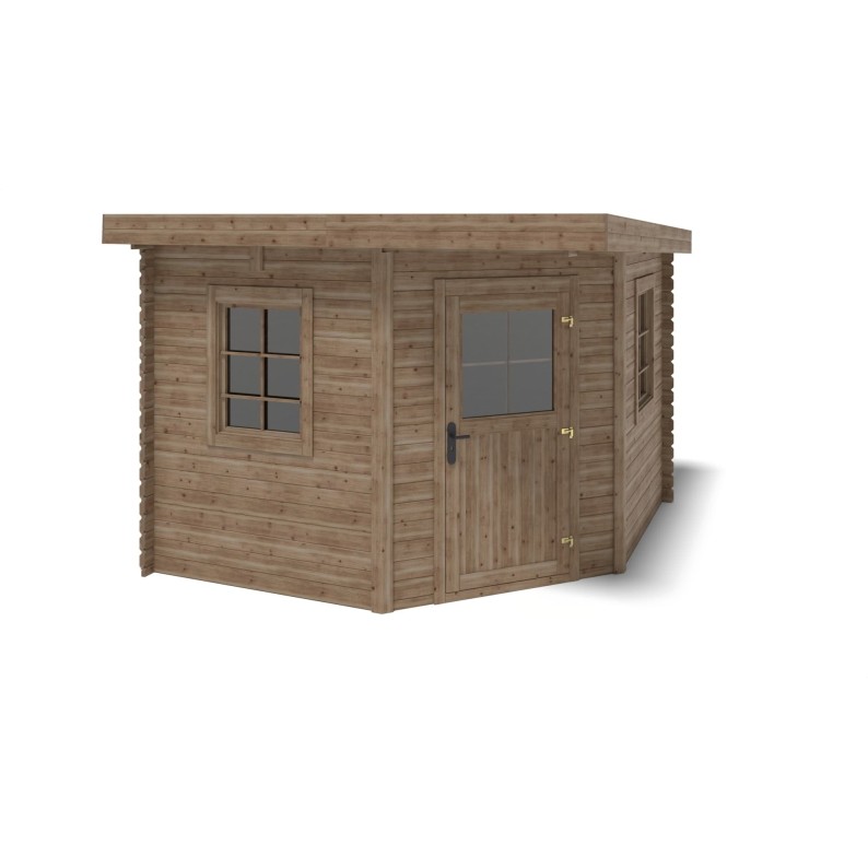 Houten tuinhuis 8 m² - 3x3 m - 28 mm - Geïmpregneerd