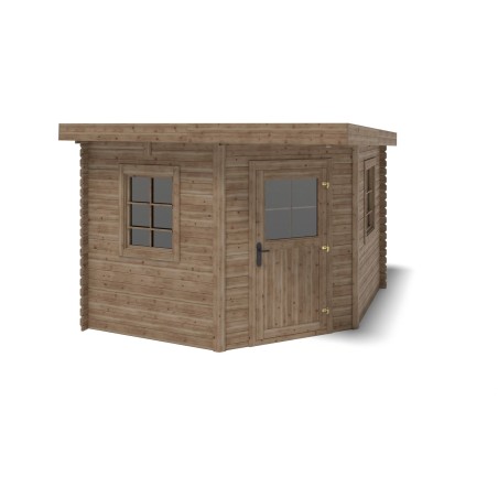 Houten tuinhuis 8 m² - 3x3 m - 28 mm - Geïmpregneerd