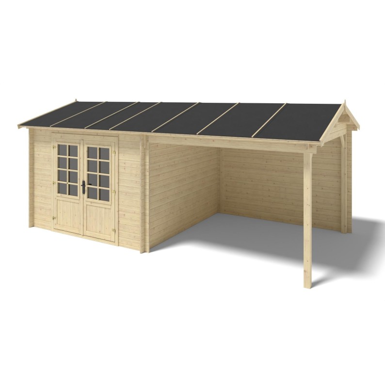 Houten tuinhuis 18 m² - 5.79x3 m - 28 mm