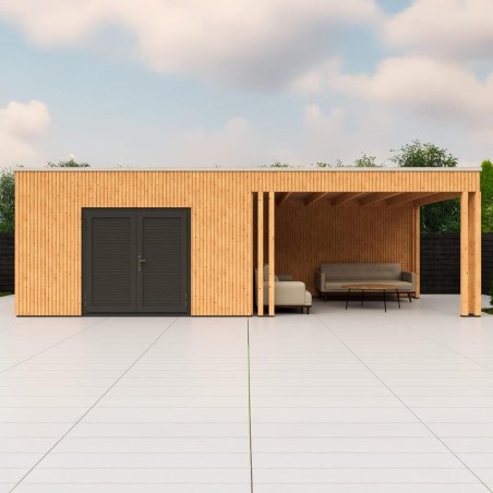 Rhombus Tuinhuis met overkapping Emily | 800x300cm | Inclusief montage
