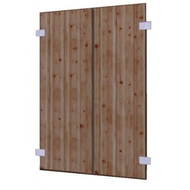 Luiken voor raam – geïmpregneerd BRUIN – set