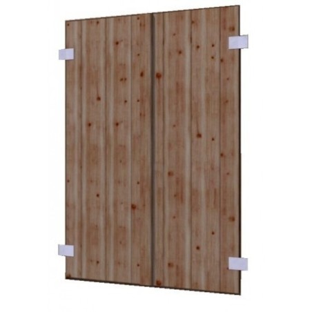 Luiken voor raam – geïmpregneerd BRUIN – set