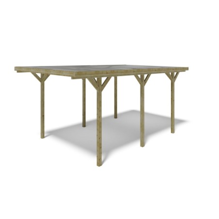 Carport, garageschuilplaats - 3.04x5.12 m - 15.57 m² - PVC-afdekking