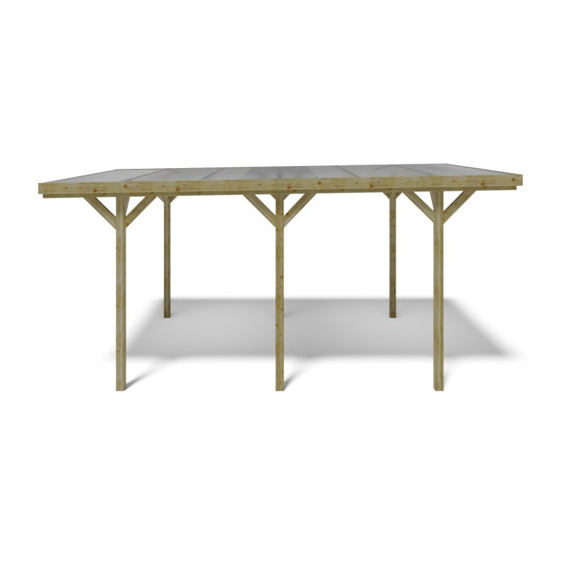 Carport, garageschuilplaats - 3.04x5.12 m - 15.57 m² - PVC-afdekking