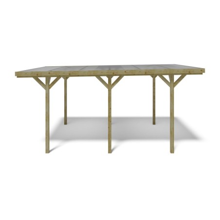 Carport, garageschuilplaats - 3.04x5.12 m - 15.57 m² - PVC-afdekking