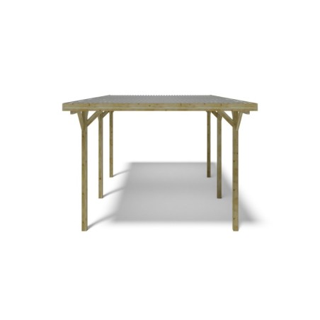 Carport, garageschuilplaats - 3.04x5.12 m - 15.57 m² - PVC-afdekking