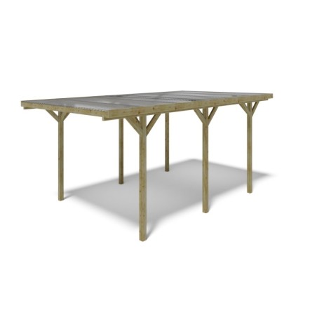 Carport, garageschuilplaats - 3.04x5.12 m - 15.57 m² - PVC-afdekking