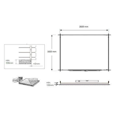 Houten tuinhuis 6 m² - 3x2 m - 28 mm