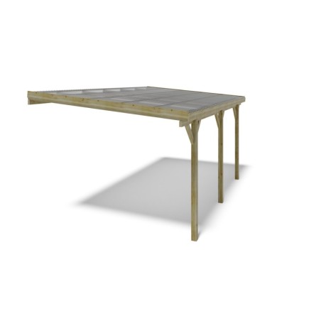 Carport, garageschuilplaats - 3x5.24 m - 15 m² - PVC-afdekking