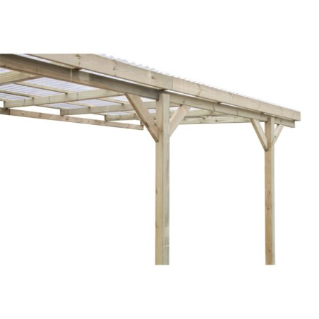 Carport, garageschuilplaats - 3x5.24 m - 15 m² - PVC-afdekking