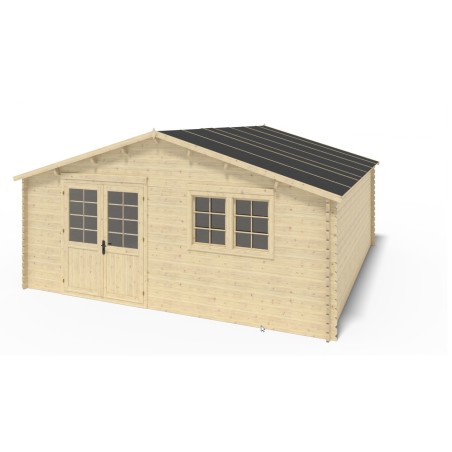 Houten tuinhuis - 6x6 m - 48 m² met terras