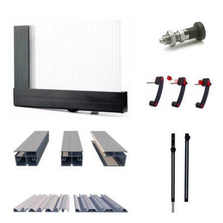 Zwembadoverkapping Horizon – 4.33x2.52 m – Massief polycarbonaat 3 mm – voor zwembad BAS7302. BAS7303