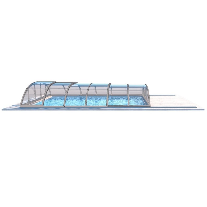 Zwembadoverkapping Horizon – 4.33x2.52 m – Massief polycarbonaat 3 mm – voor zwembad BAS7302. BAS7303