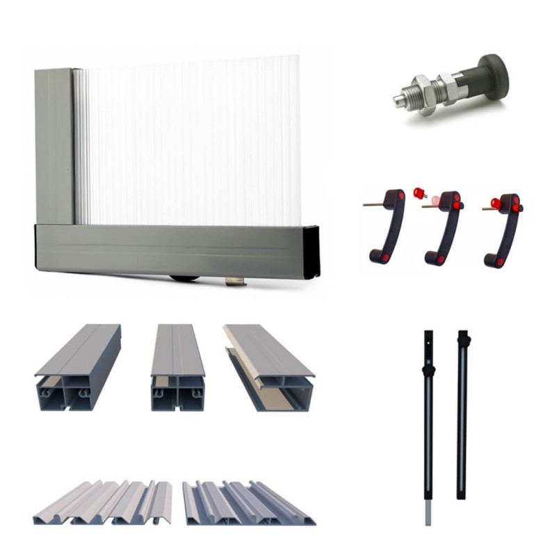 Zwembadoverkapping Horizon – 5.95x3.08 m – Massief polycarbonaat 3 mm – voor zwembad BAS7305