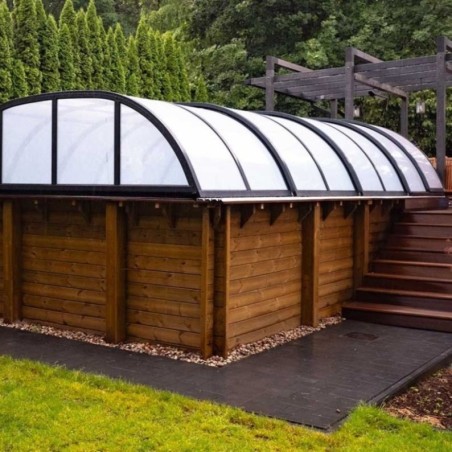 Zwembadoverkapping Horizon – 7.43x3.5 m – poliwęglan komorowy 8 mm – voor zwembad BAS7308