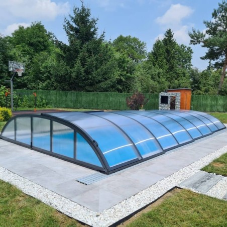 Zwembadoverkapping Horizon – 7.43x3.5 m – poliwęglan komorowy 8 mm – voor zwembad BAS7308
