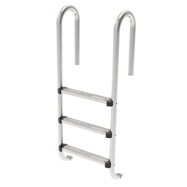 RVS zwembadladder met 3 treden