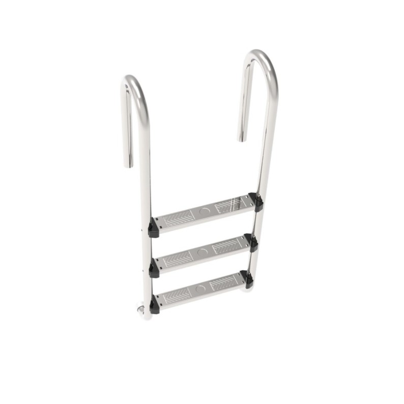 RVS zwembadladder met 3 treden