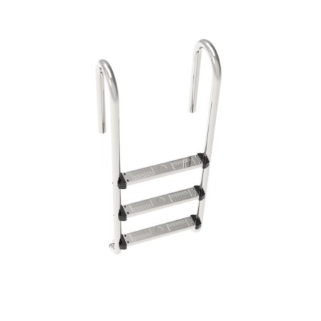 RVS zwembadladder met 3 treden