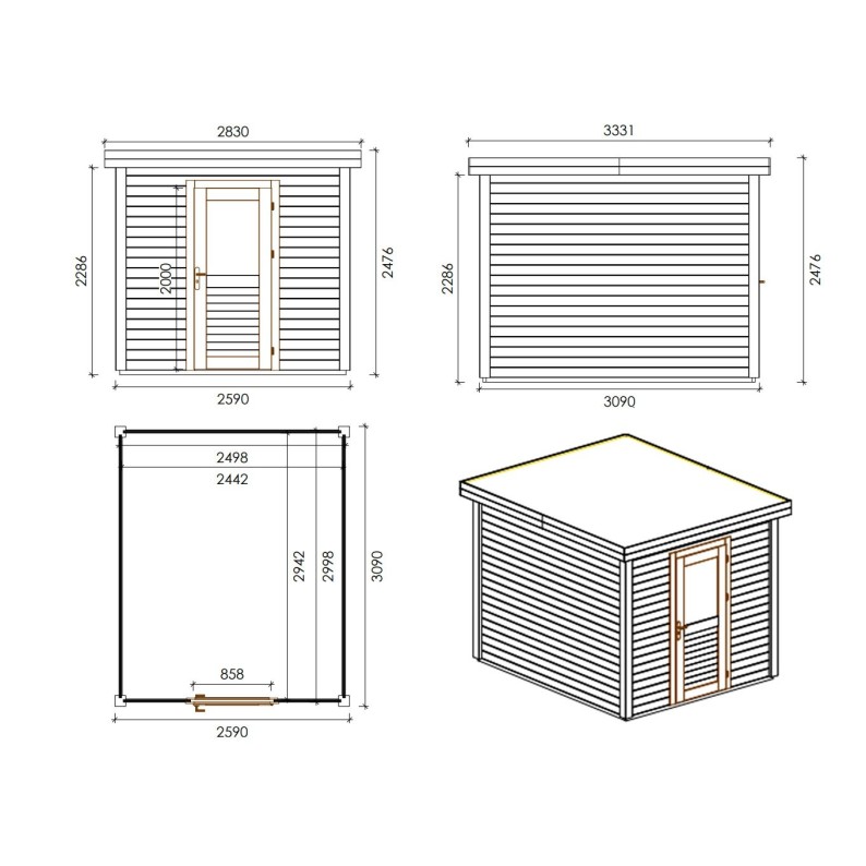 Rava 250x300 2.59x3.09 m