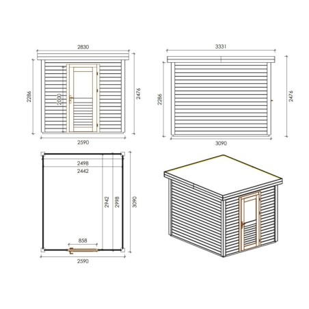 Rava 250x300 2.59x3.09 m