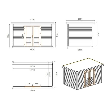 Freya 400x250 4.09x2.59 m