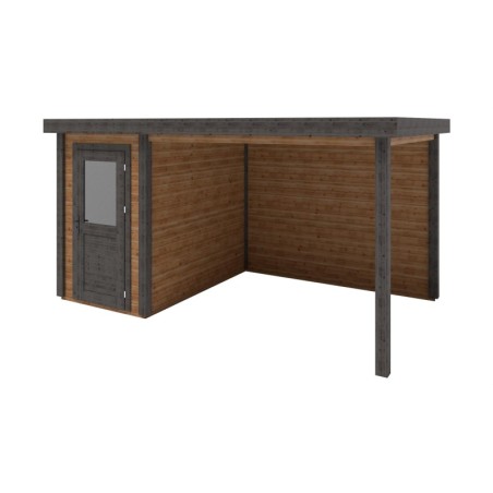 Traditioneel tuinhuis met overkapping Mira 450x250cm