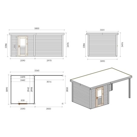 Rava 550 M 28mm 2.59x3.09 m