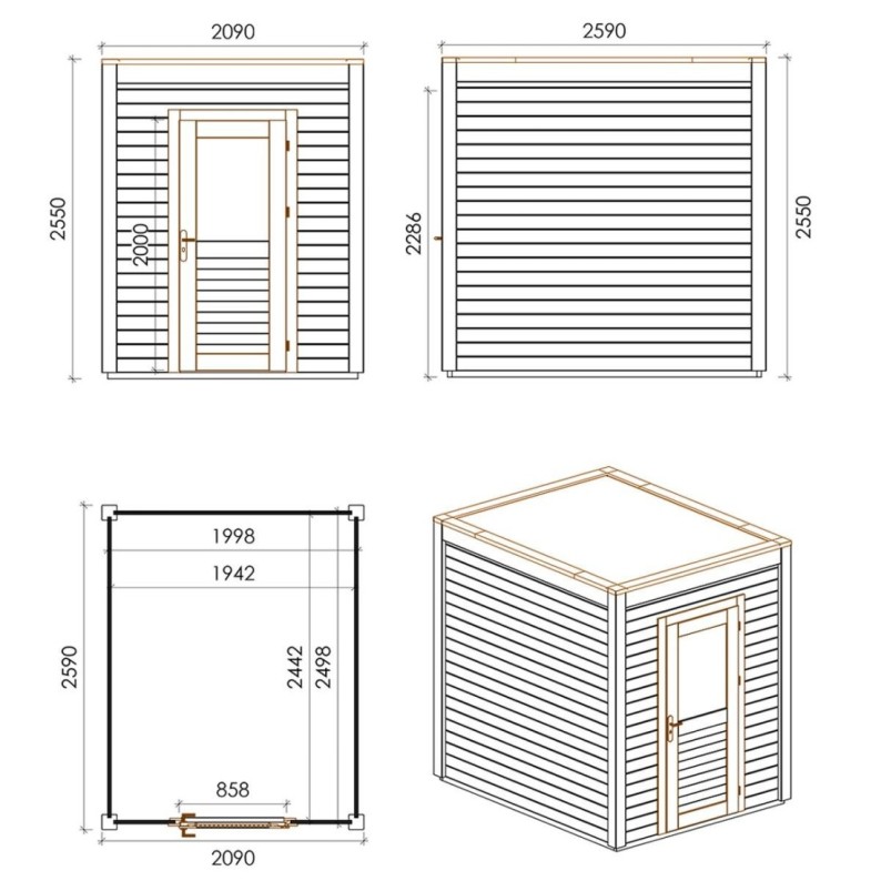 Luma 200x250 Classic 2.09x2.59 m