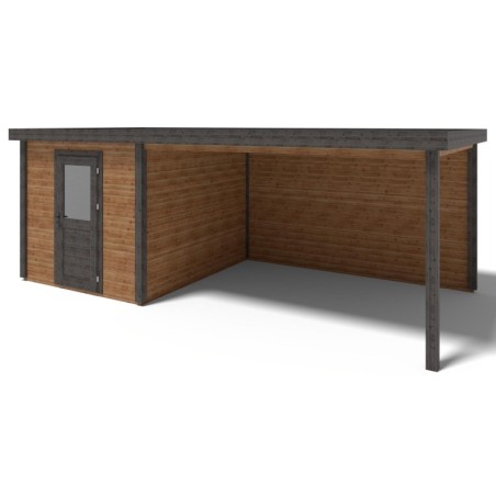 Traditioneel Tuinhuis met overkapping Rava 650x300 cm