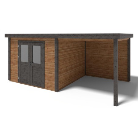 Traditioneel Tuinhuis met overkapping Aura 550x300cm