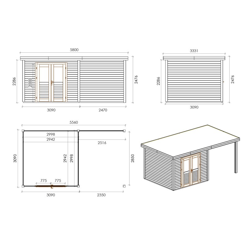 Aura 550 M 28mm 3.09x3.09 m