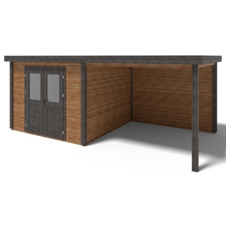 Traditioneel tuinhuis met overkapping Aura 600x300 cm