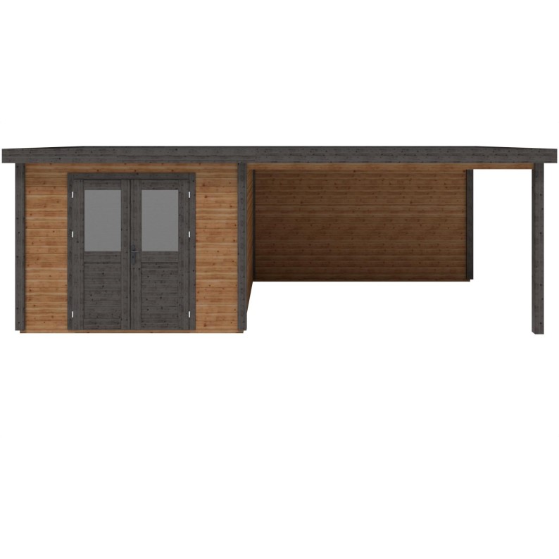Traditioneel Tuinhuis met overkapping Aura 700x300 cm