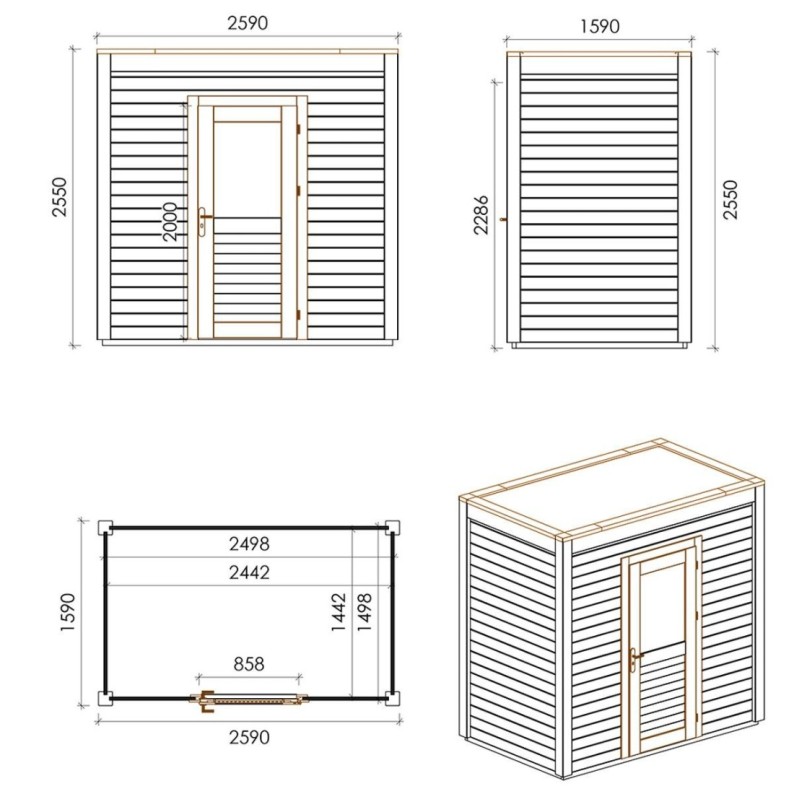 Nexa 250x150 Classic 2.59x1.59 m