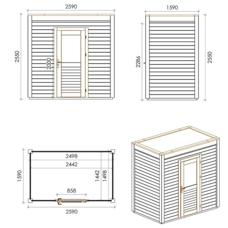 Nexa 250x150 Classic 2.59x1.59 m