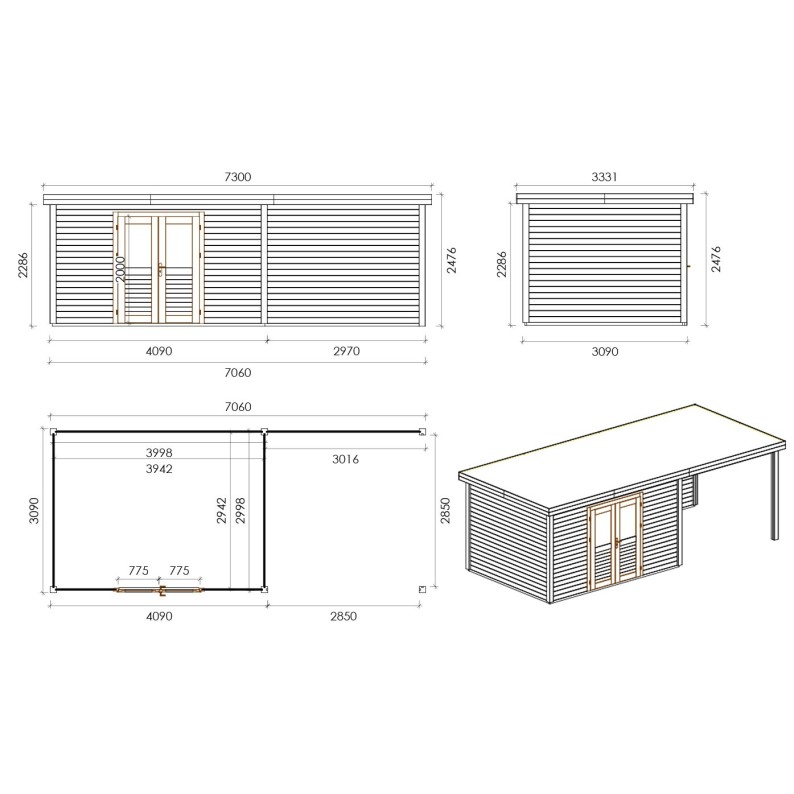 Freya 700 M 28mm 4.09x3.09 m