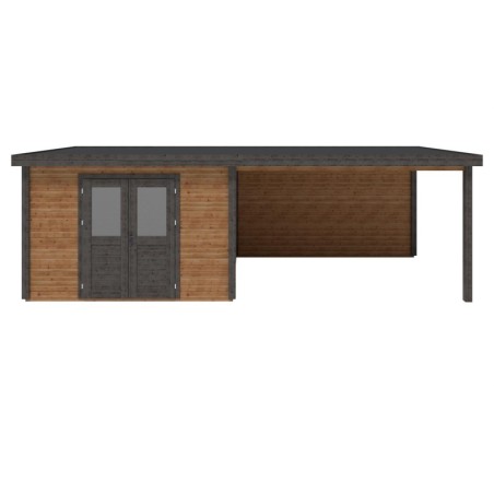Traditioneel Tuinhuis met Overkapping Freya 800x300 cm