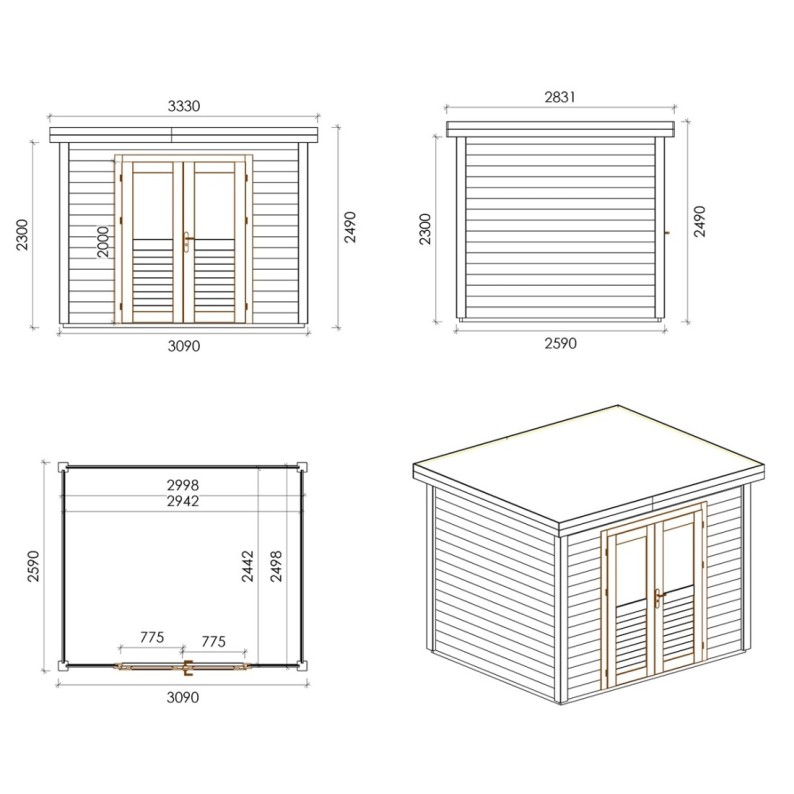 Aura 300x250 Robust 3.09x2.59 m