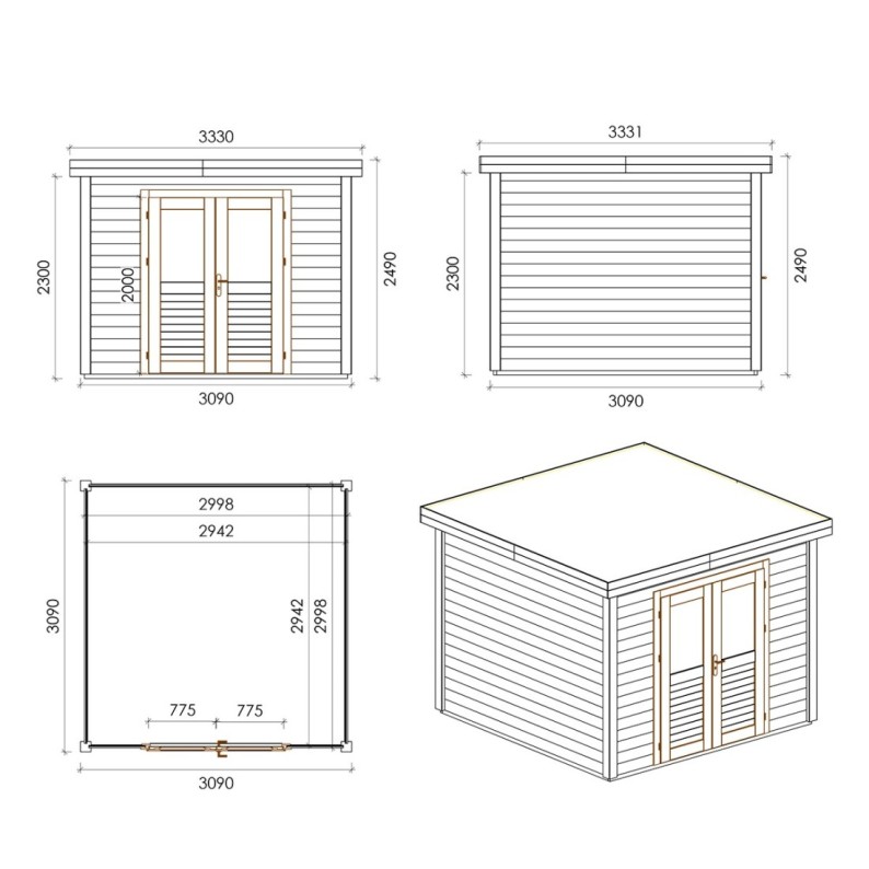 Aura 300x300 Robust 3.09x3.09 m