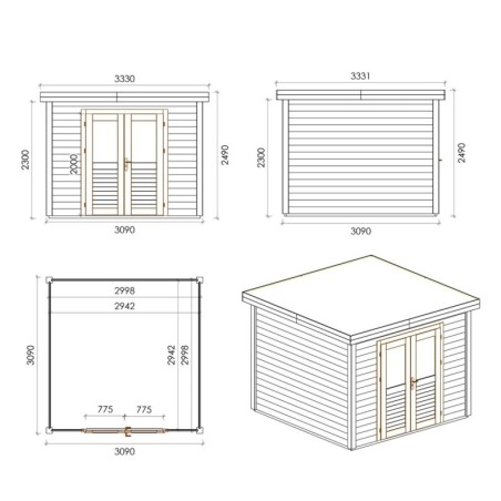 Aura 300x300 Robust 3.09x3.09 m
