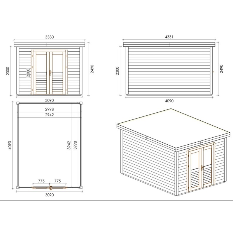 Aura 300x400 Robust 3.09x4.09 m