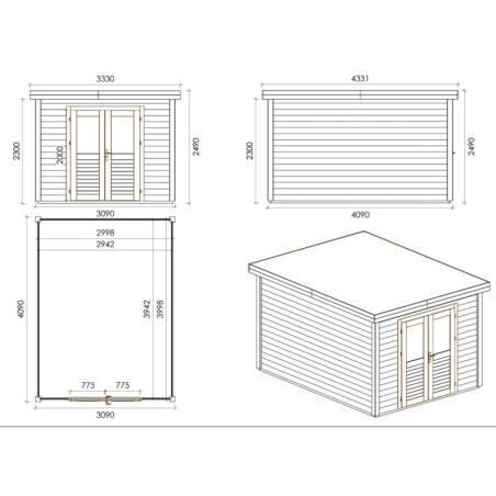 Aura 300x400 Robust 3.09x4.09 m