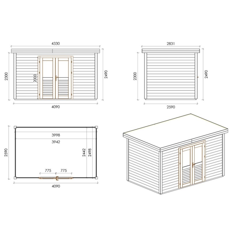Freya 400x250 Robust 4.09x2.59 m